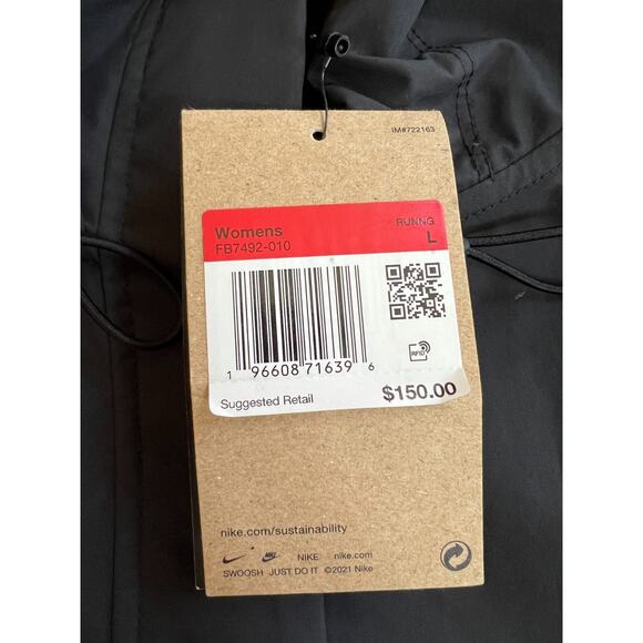 Nike Storm-FIT Swift Running Jacket Black FB7492-010 Women's Size L - Picture 3 of 16